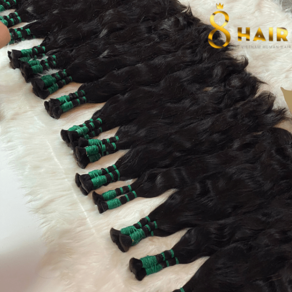 bulk hair indian wavy double platinum material 2