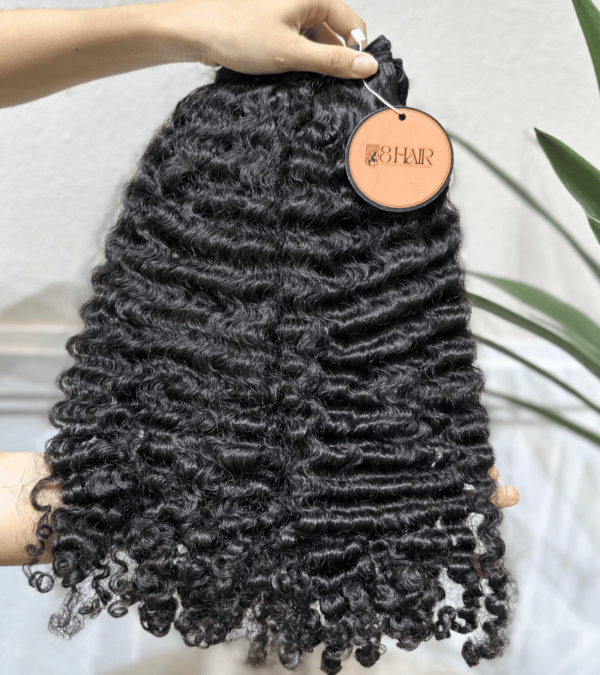 raw burmese curly hair bundles natural black color 1