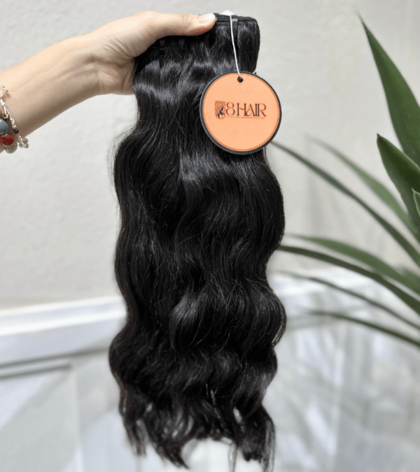 raw natural wavy 3 hair bundles natural black color 1