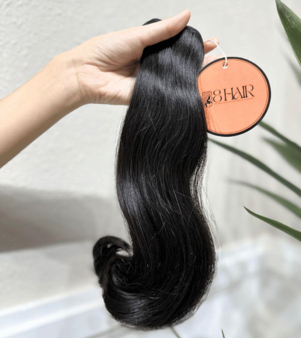 remy blunt tip hair bundles natural black color 1