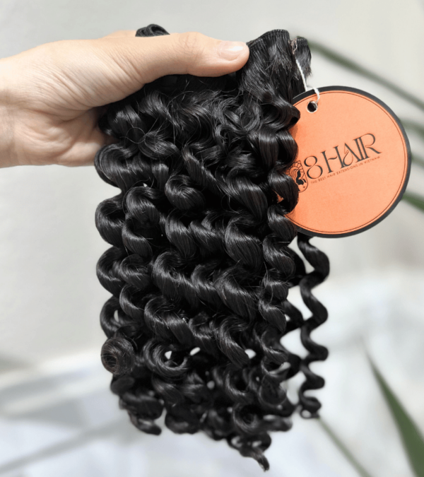 remy deep curly hair bundles natural black color 1