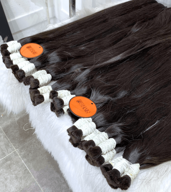 straight bulk hair extensions natural color super drawn grade 10