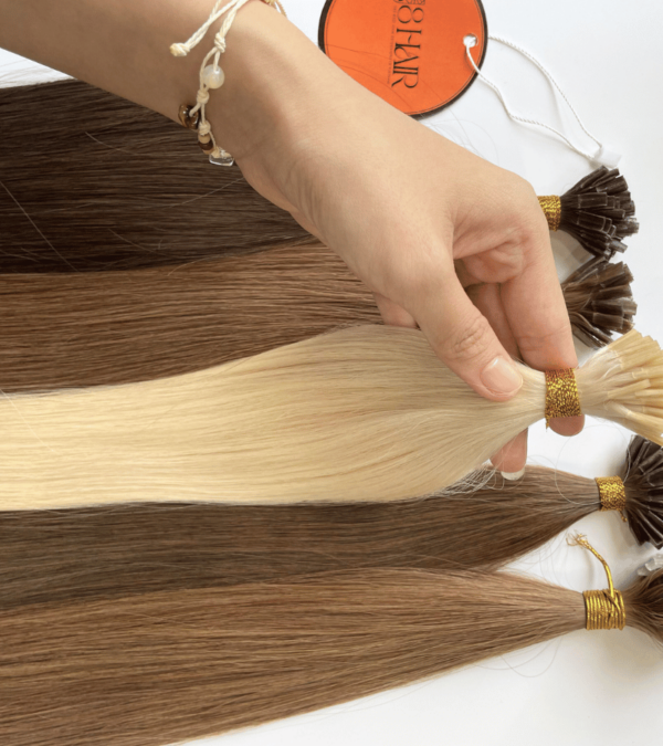 straight i tip hair extensions 1001 color 2